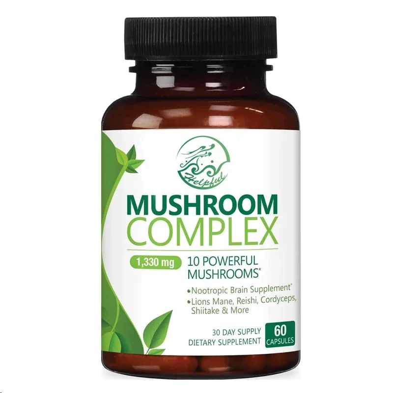 10 Mushroom Compound Mixtures - Lion Mane, Lingzhi, Turkey Tail, Cordyceps, Etc. - Memory, Focus, Immune Health Support