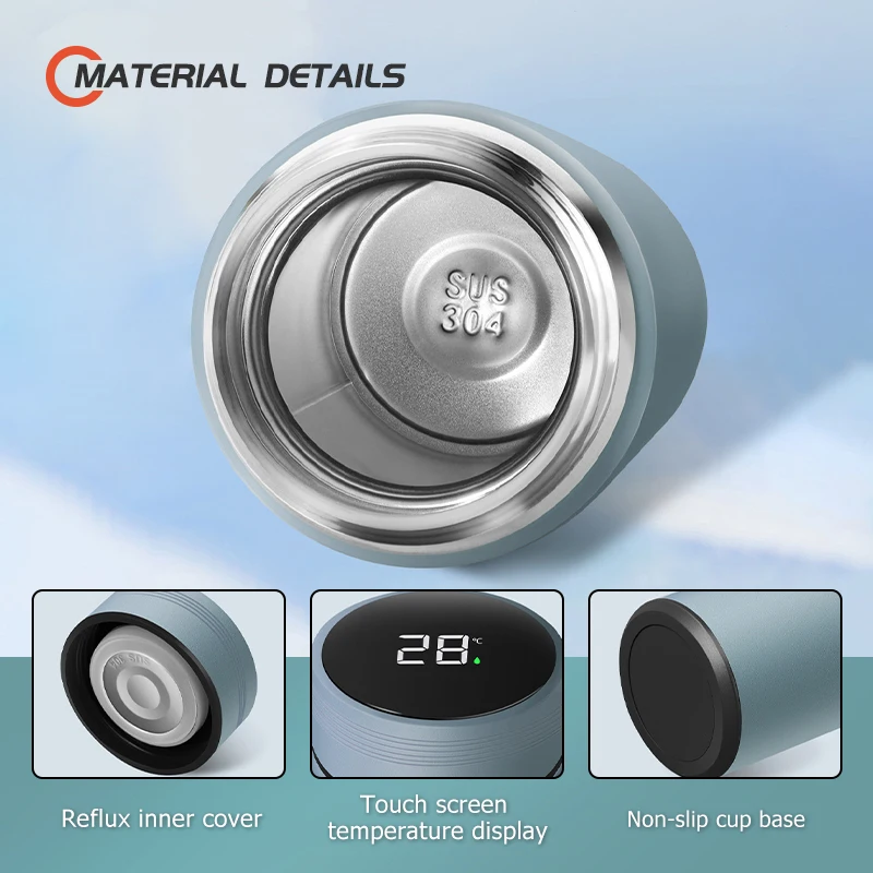 New Car Smart Thermos Bottle With Temperature Display Coffee Cup For Leapmotor Leap Motor C01 C11 T03 S01 C11 Reev 2022 2023 view 2