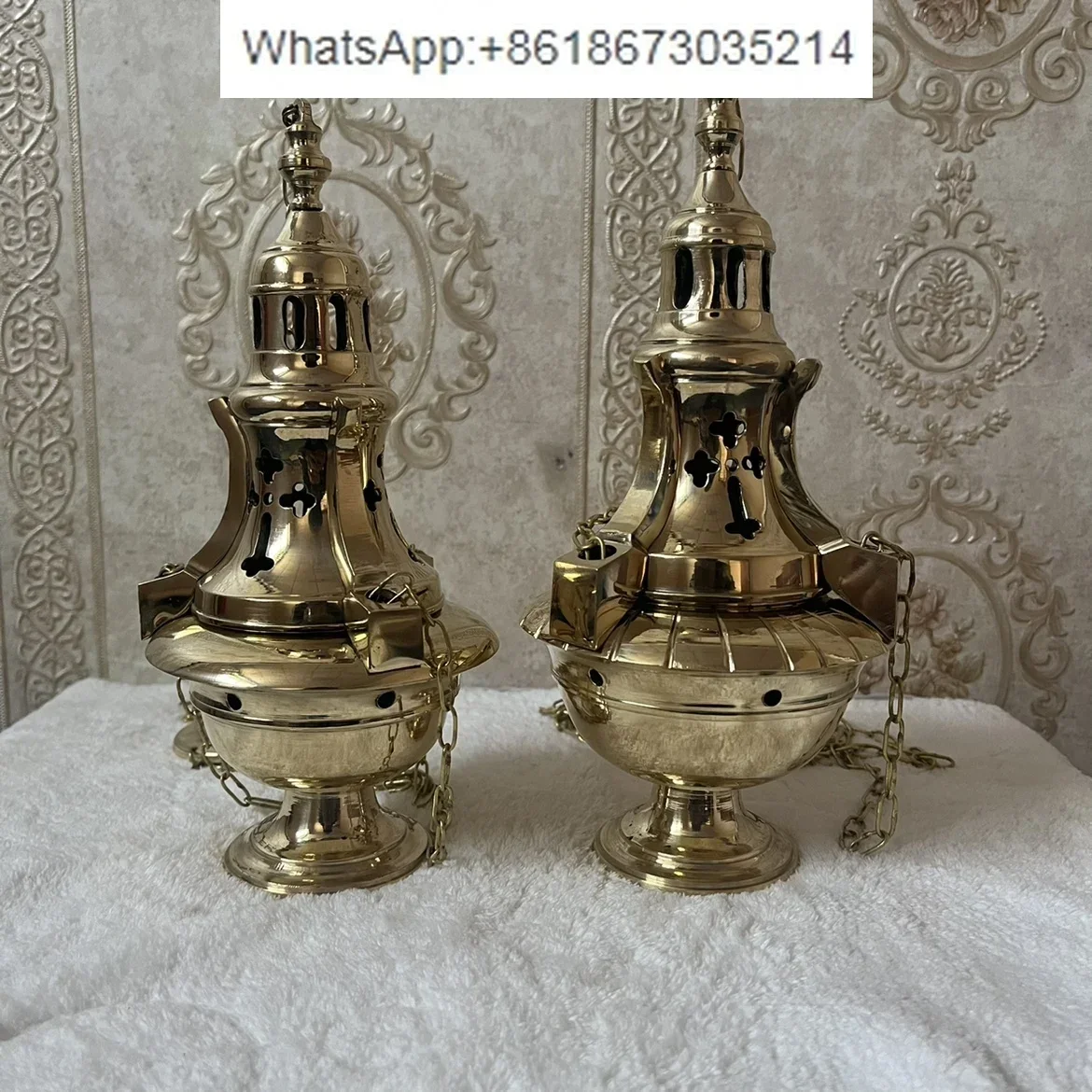 Pure copper high-grade boutique ultra-thick enhanced version church lifting furnace hanging furnace sending incense boat