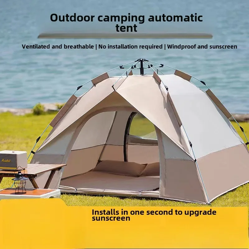 2-5 Person Camping Tents Travel Outdoor One-touch Tent Sun Protection Automatic Beach Tent Camping Equipment 텐트 Ultralight Tent