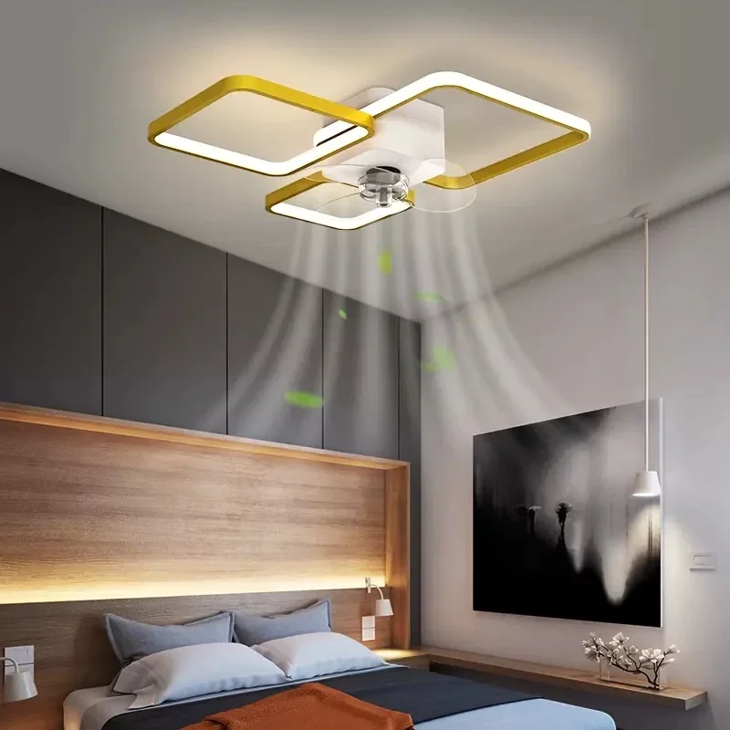 

Modern LED Fan Ceiling Lamp for Living Dining Room Bedroom Lamp Remote Control Ceiling Fan Chandelier Indoor Lighting Fixture