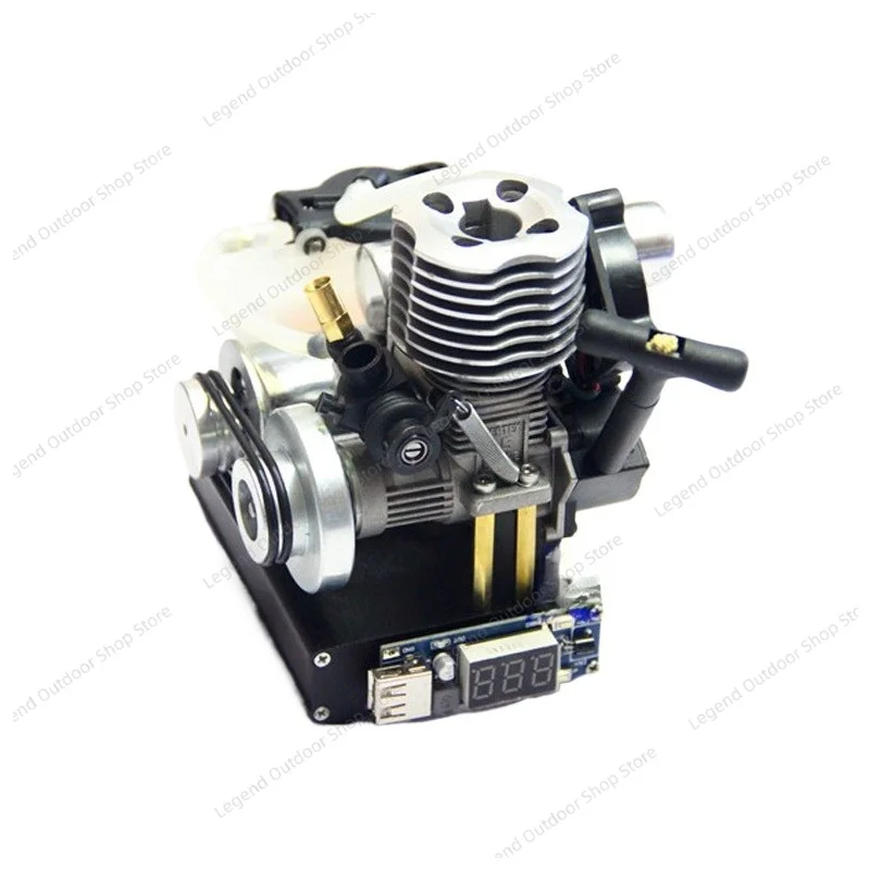 12v mini hand-held starter generator 15-level methanol engine DIY with phone charging cooling fan modification