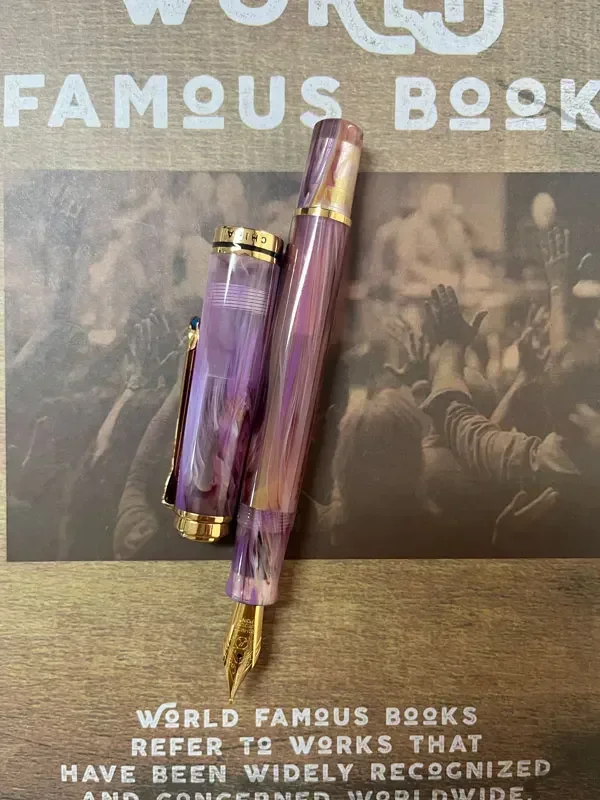 Bock Nib Admok M800 Piston Fountain Pen Acrylic Gold/Silver Blade F/M/EF 0.5mm Nib Ink Pen Business Writing Office Supplies Gift — zdjęcie produktu 4
