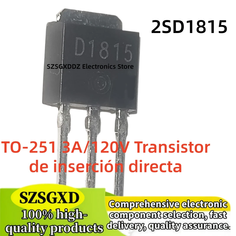 10-20-30-50 pcs/lot 100% new quality TO251 Direct Insertion Transistor D1815 2SD1815 TO-251 3A/120V