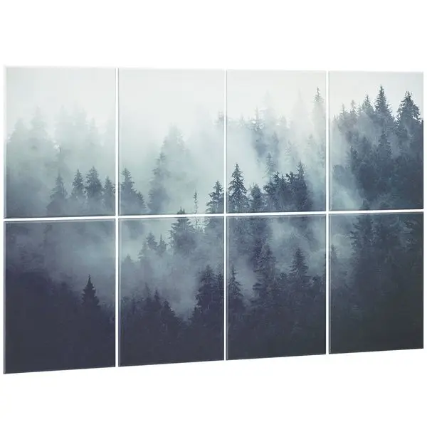 

8 Pack Art Acoustic Panels 15.8 x 11.8 inch Self Adhesive for Home Forest
