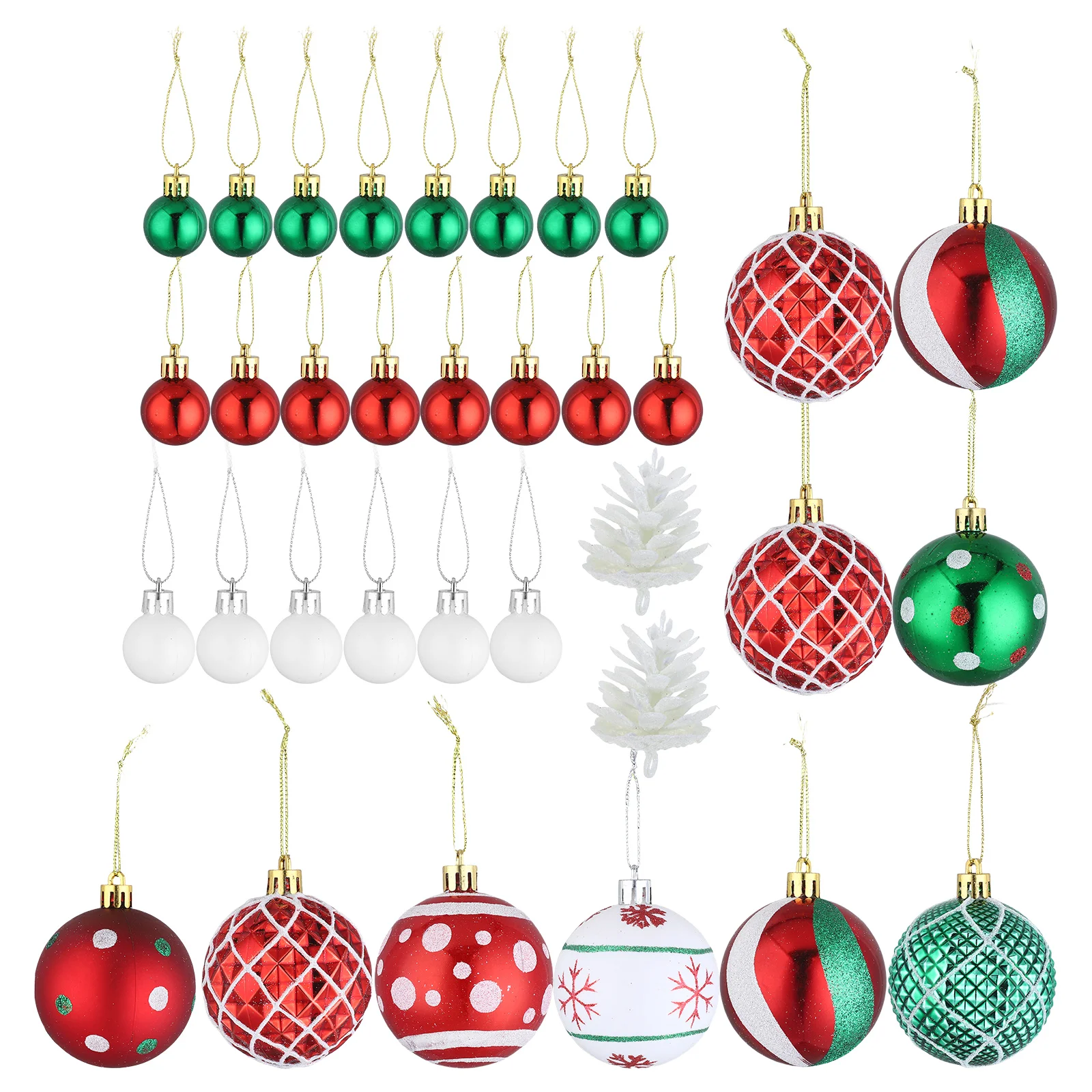 

42Pcs Christmas Ball Hanging Decorations Lovely Xmas Tree Ornaments Holiday Scene Layout Supplies Christmas Tree Pendant