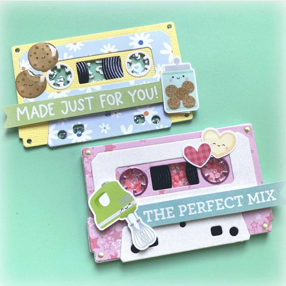 KSCRAFT Cute Cassette Tape Metal Cutting Dies Stencils for DIY Scrapbooking Decorative Embossing DIY Paper Cards