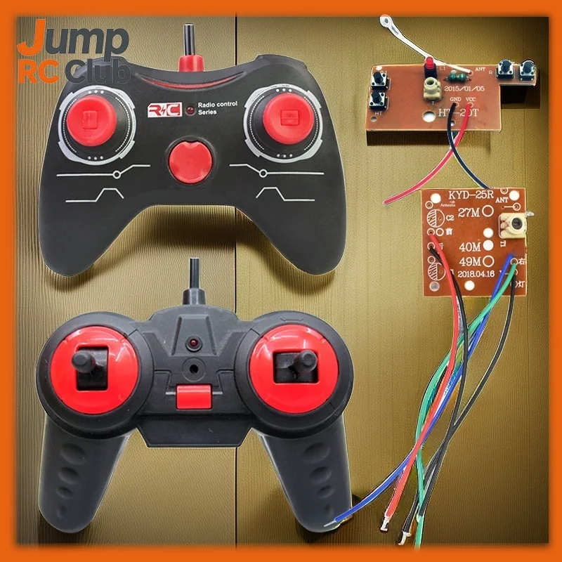 

4-Channel Remote Control 27/49mhz Controller Set, Rc Car Toy Accessories, Transmitter And Receiver Board Complete Set For Toys