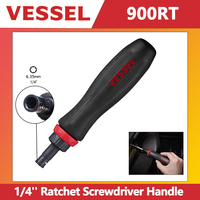 VESSEL 900RT Ratchet Screwdriver Handle 1/4'' Hex Universal Bit Holder Quick Release Screwdriver Handle