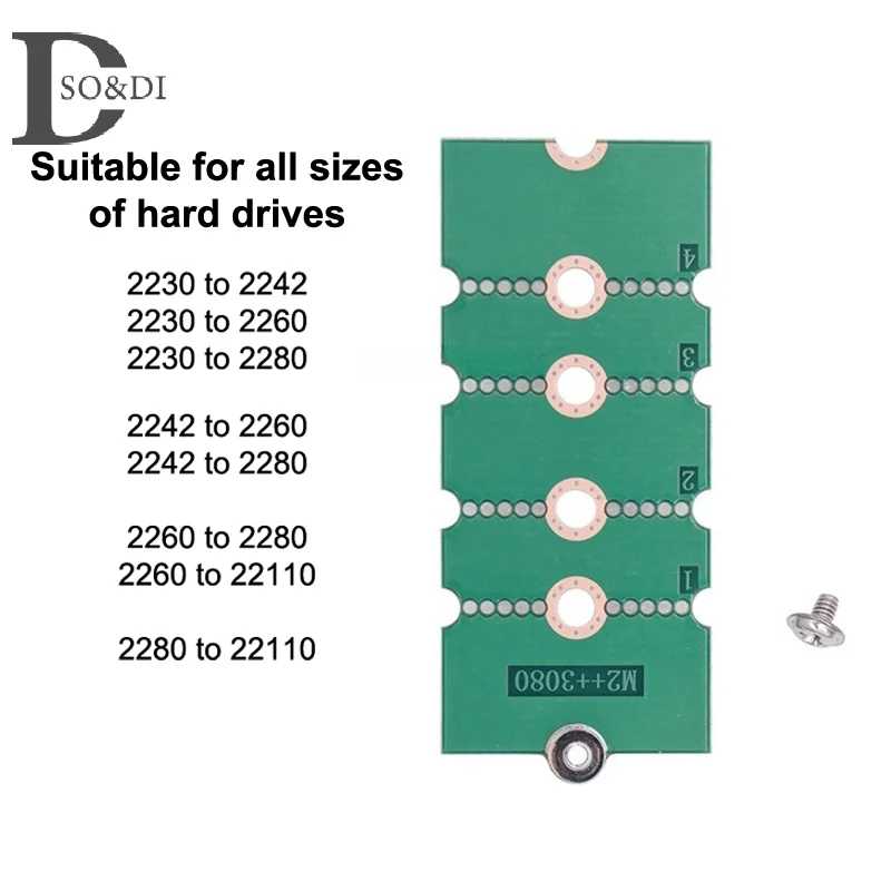 Hogh Quality M.2 SSD Adapter Card 2230/2242/2260 To 2280 Transfer Card Universal Extension Rack Board Riser Card Convert Card