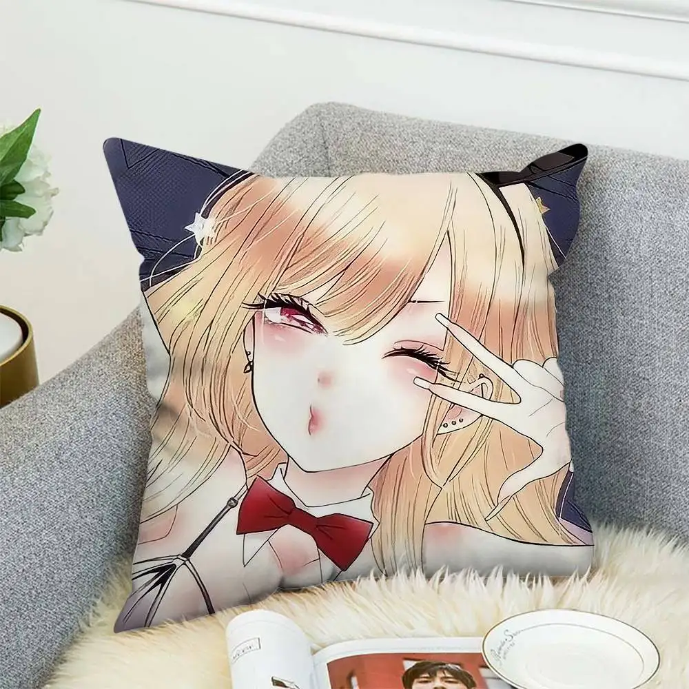 

Anime Kitagawa Marin Pillow Case Double-Sided Printing Cushion Cover 45x45 Decorative Cushions Sofa Home Decor Soft Pillowcase