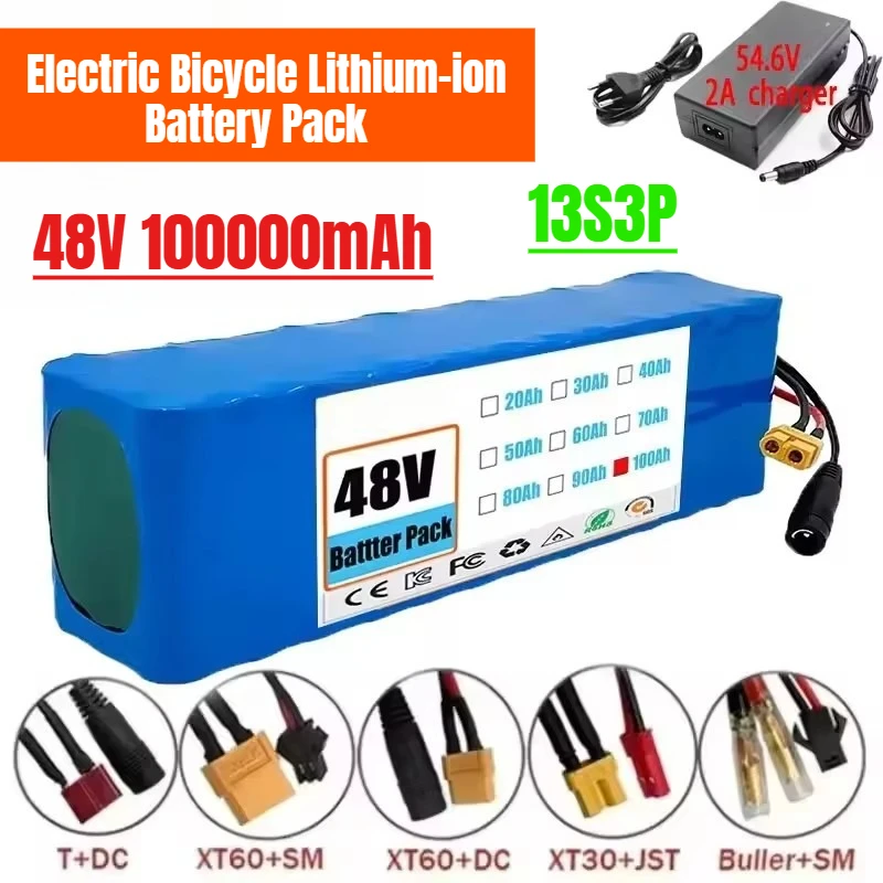 

13S3P 48V 100000mAh Electric Bicycle Lithium-ion Battery Pack