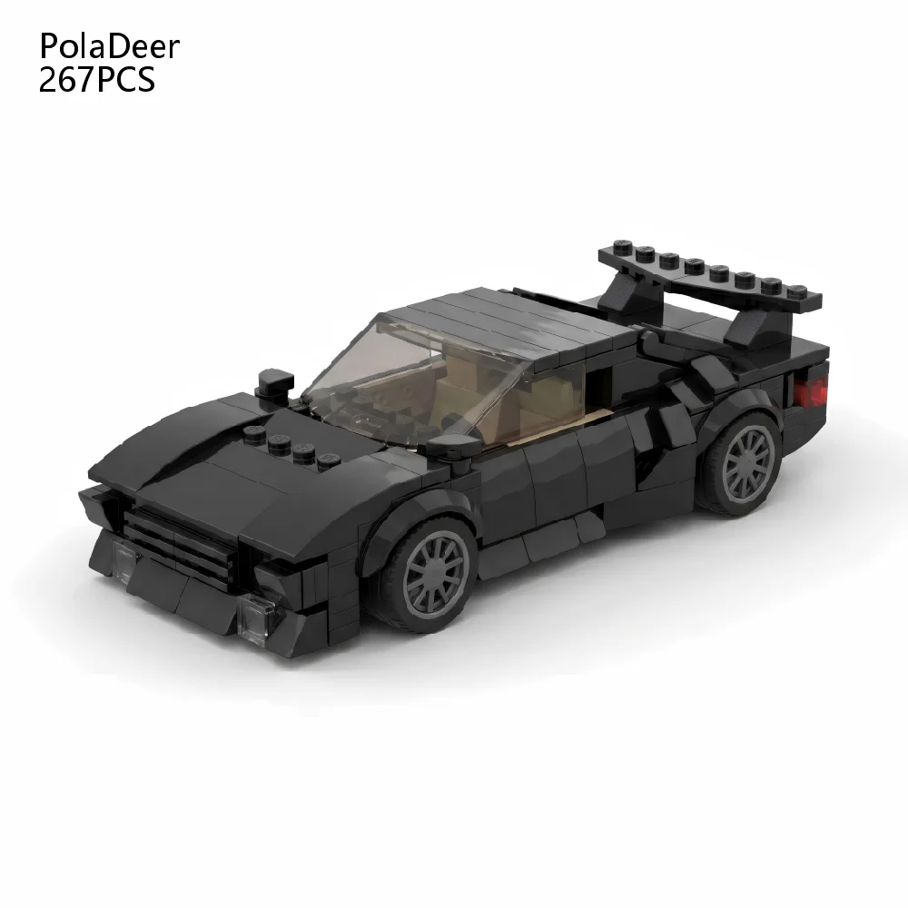 PolaDeer 267-teiliges Passion Series MOC 1986 De Tomaso Pantera Sportwagen GT5S Bausteine Spielzeug Kindergeburtstagsgeschenk – Detail 5