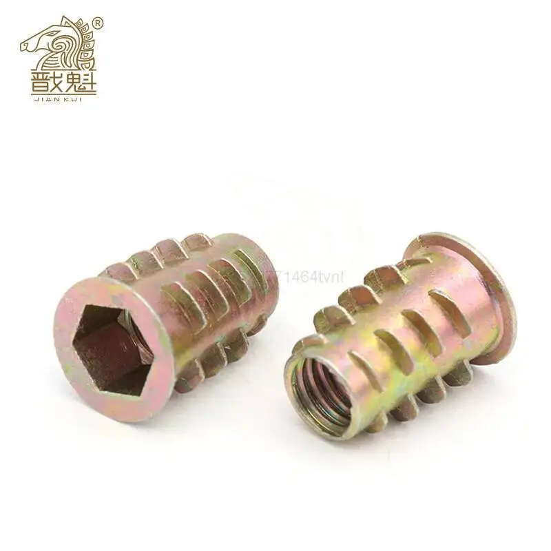 

Filetage en alliage de Zinc, M4 M5 M6 M8 M10, écrou à bois à entraînement hexagonal, écrou pour meubles