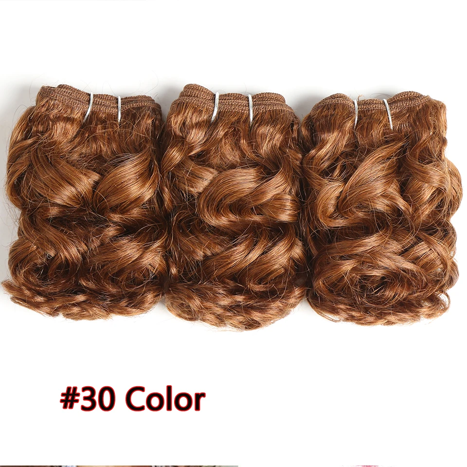 3PCS /Lot Curly Wavy Human Hair Bundles Brazilian Human Hair Weave Bundles Curly Hair Extensions