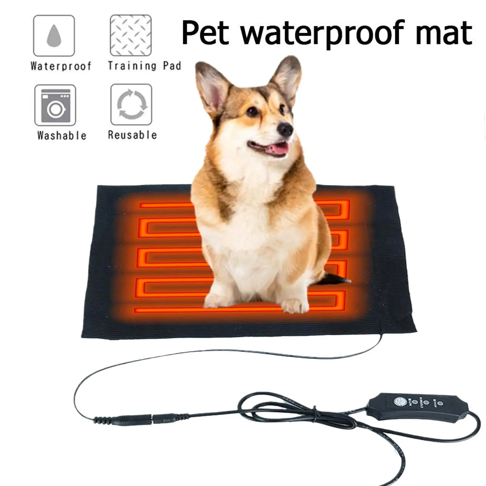 USB Heating Pad Folding Heated Sheet Winter Warm Carpet Car Seat Heating Cushion Pet Reptile Animal Winter Warm Heater Mat