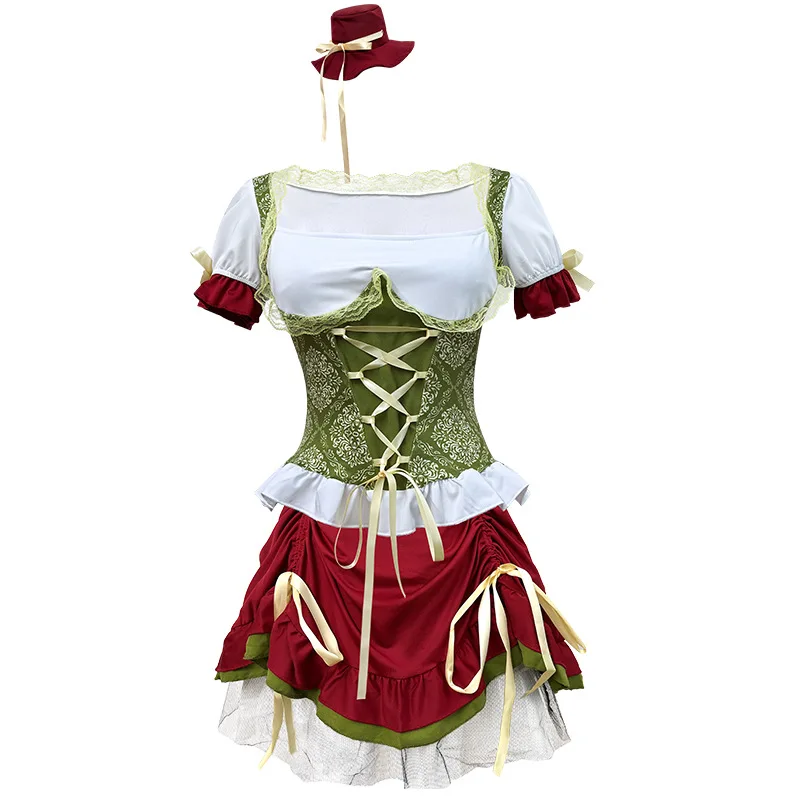Deutschland München Oktoberfest Kostüm Bier Mädchen Kostüm Halloween Bar Ding Dong Arbeitskostüm Damenbekleidung