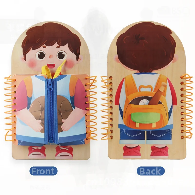 Juguete educativo Montessori de madera para niños, tablero ocupado multicapa, vendaje de educación temprana, entrenamiento de capacidad de aprendizaje