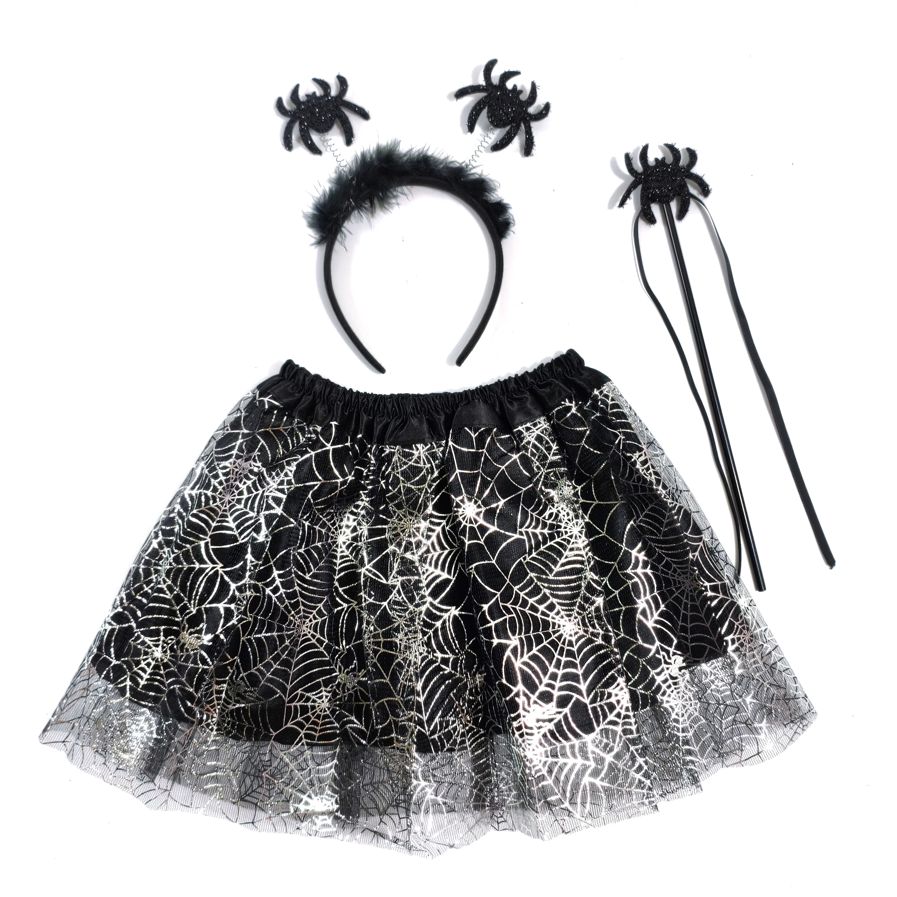 Halloween Bat Costume Kit for Kids: Sparkle Headband, Magic Bat Wand Tulle Skirt – Ideal for Creating Spooky - Cute Party Looks