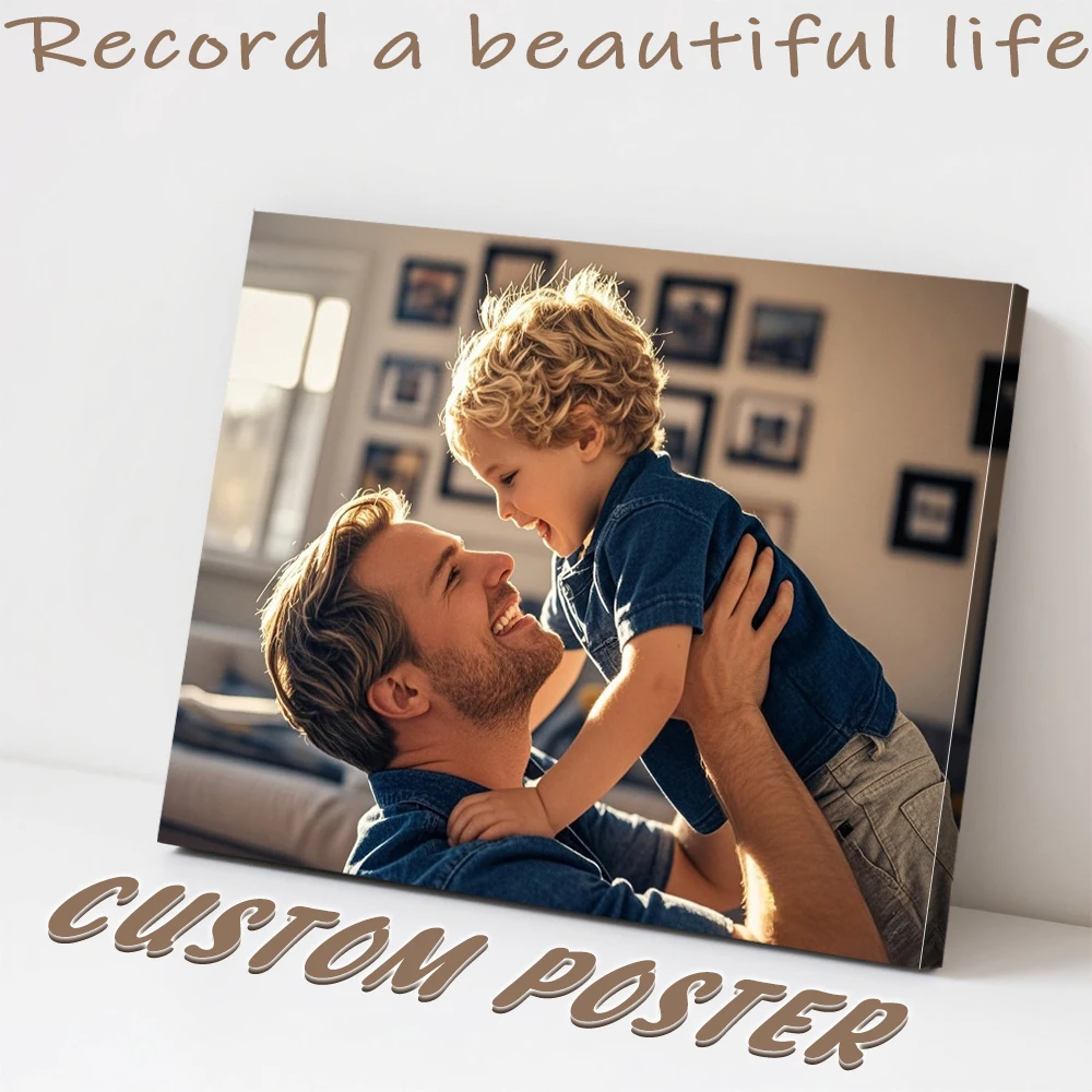 1 Stück großes individuelles Foto auf Leinwand, personalisiertes Geschenk für Raumdekoration, individuelle Heimdekorationsartikel, Wanddekoration, individuelles Geschenk