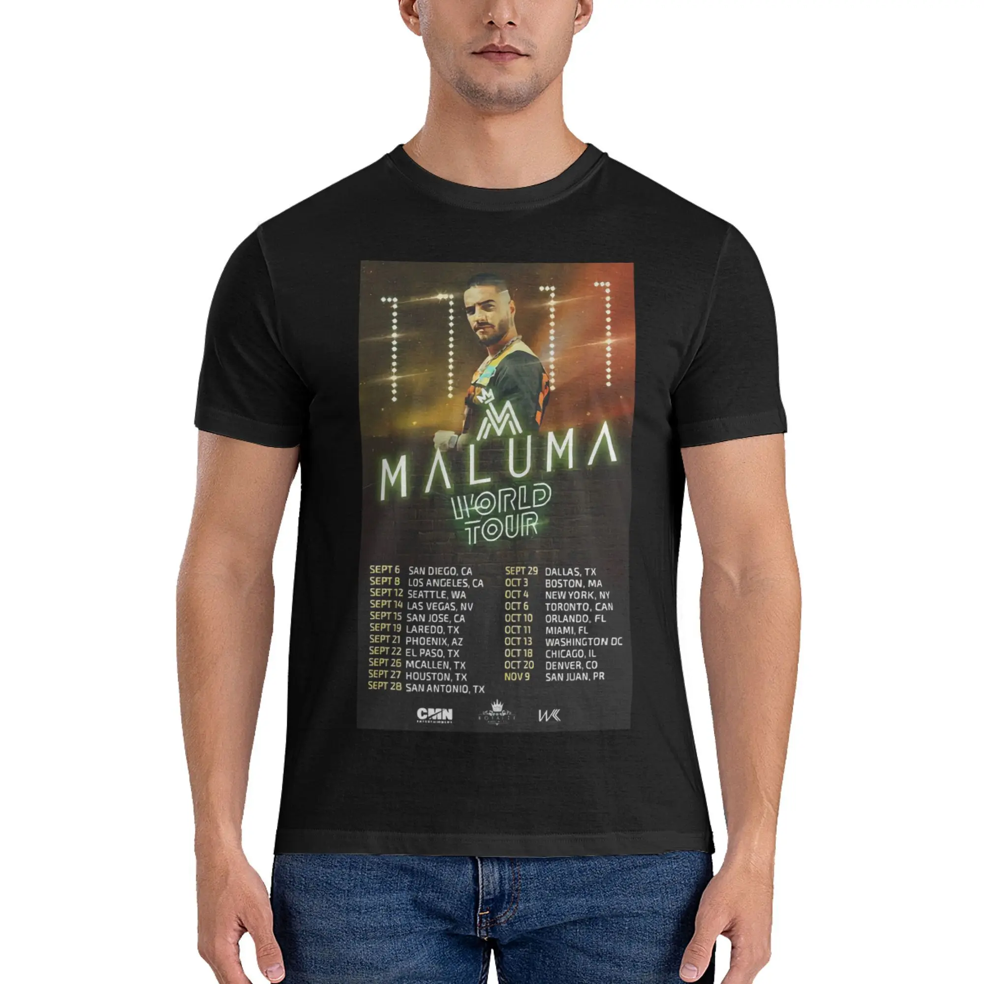 Maluma Tee Shirt for Men Women Graphic Printing T Shirts Popular Maluma Cotton Clothes ZM005