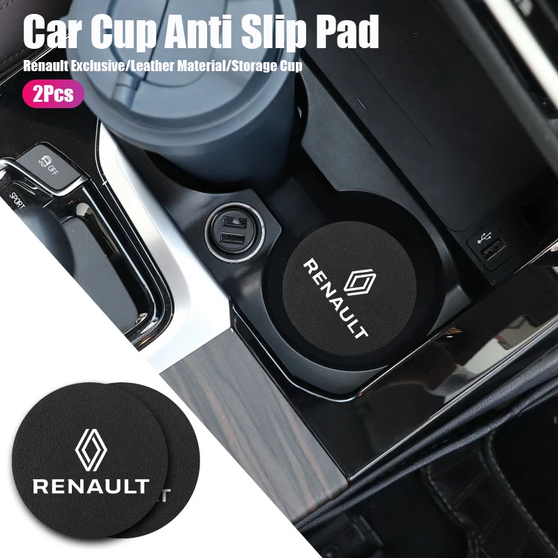 Support antidérapant pour porte-gobelet de voiture en PU pour Renault Clio Sandero Captur Megane R5 4 E-tech Scenic Austral Rafale Symbioz Support antidérapant pour porte-gobelet de voiture en PU pour Renault Clio Sandero Captur Megane R5 4 E-tech Scenic Austral Rafale Symbioz