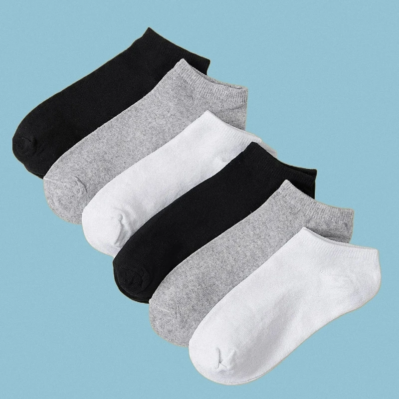 6/12 Pairs New High Quality Women Fashion Cotton Short Socks Sport Casual Female Boat Socks Solid Colors Breathable Ankle Socks