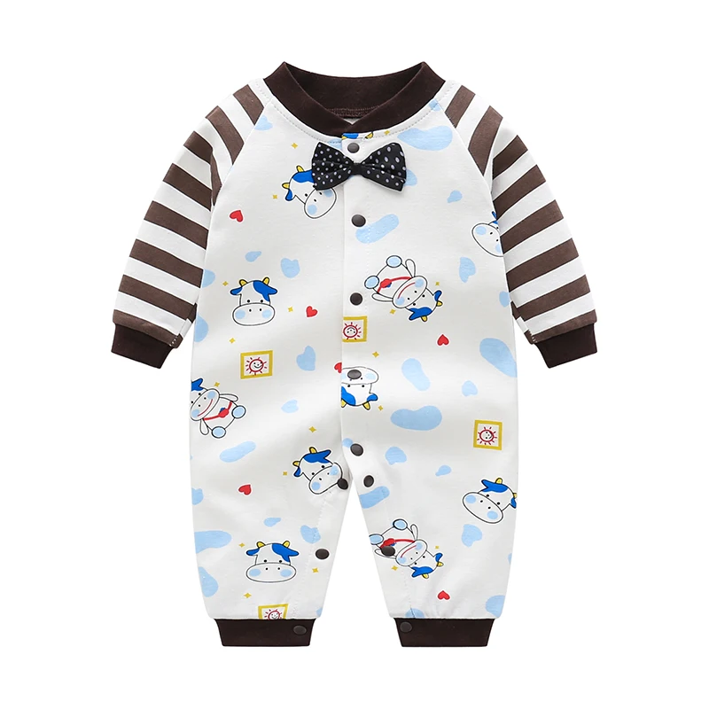 

Cute and handsome baby boy baby autum clothes one-piece clothes 0 to 1 year old spring & fall pure cotton long-sleeved rompers