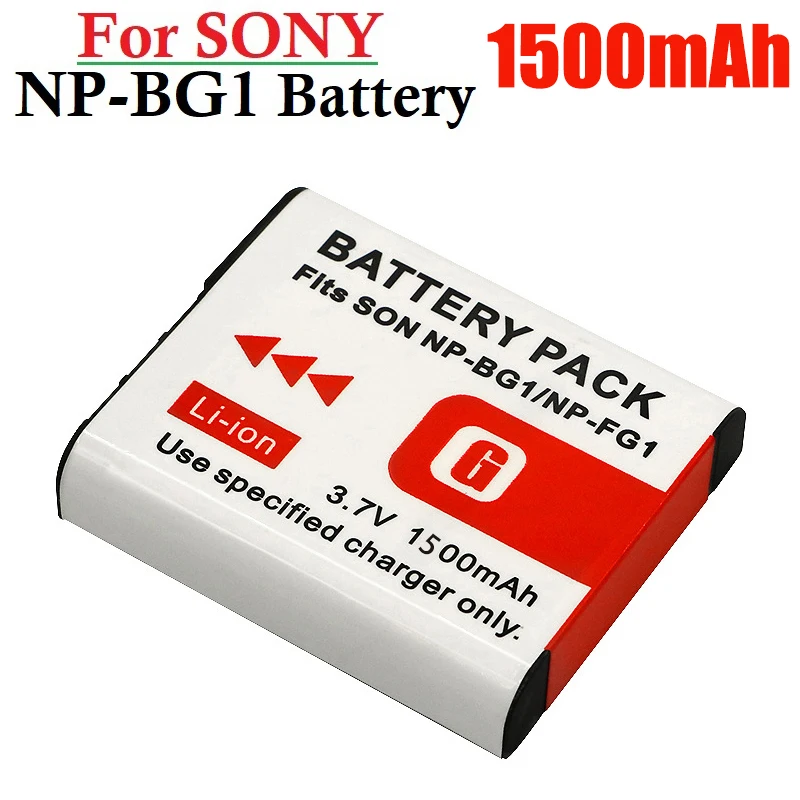 NP-bg1 NP-FG1 NPbg1 Rechargeable Li-ion Digital Camera Battery For Sony DSC H3 H5 H7 W70 W80 WX1 NP bg1 FG1 1500mAh  Battery