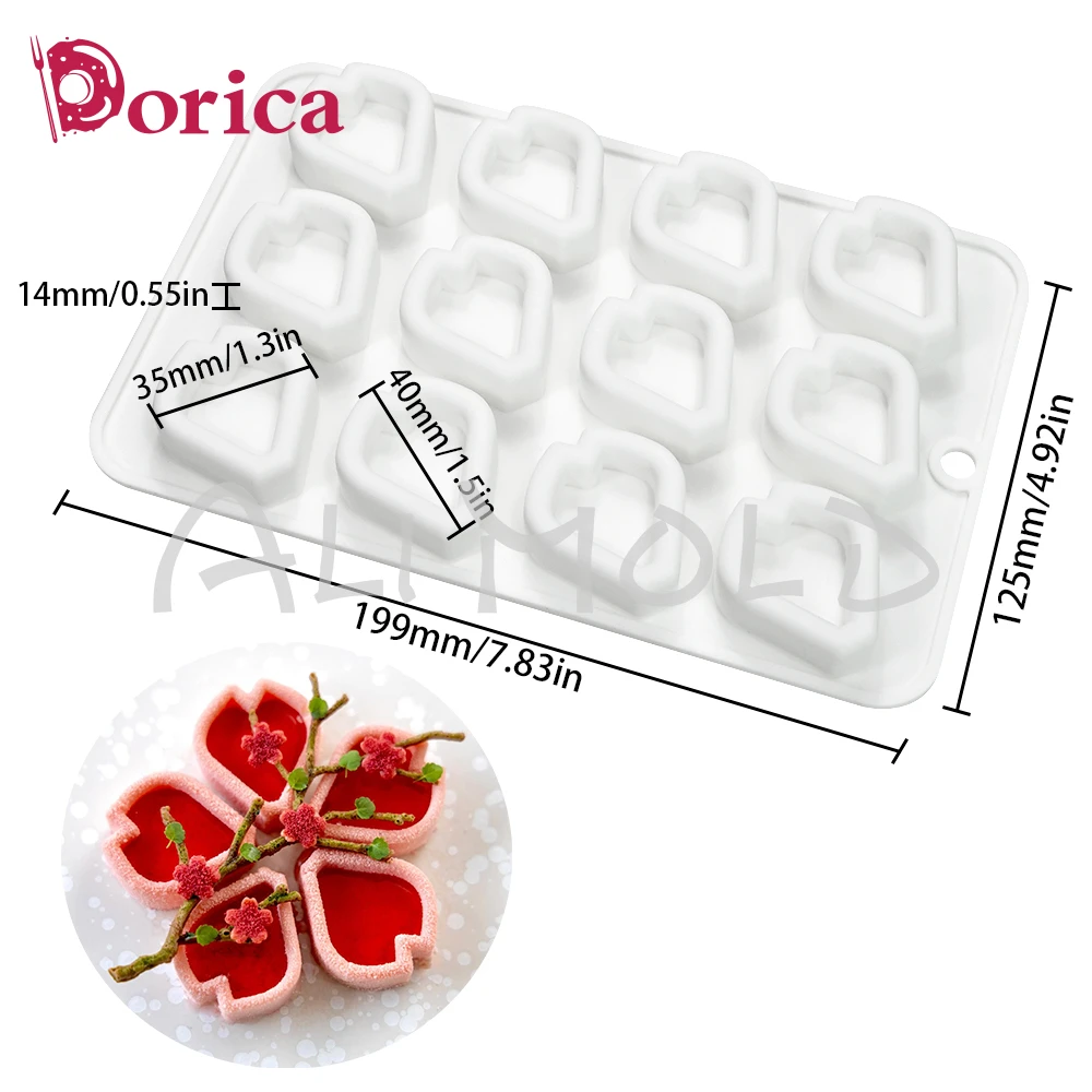 Sakura Petals Silicone Mold for Baking Chocolate Mousse Cake Mould DIY Soap Candle Gypsum Model Cake Decoration Kitchen Bakeware