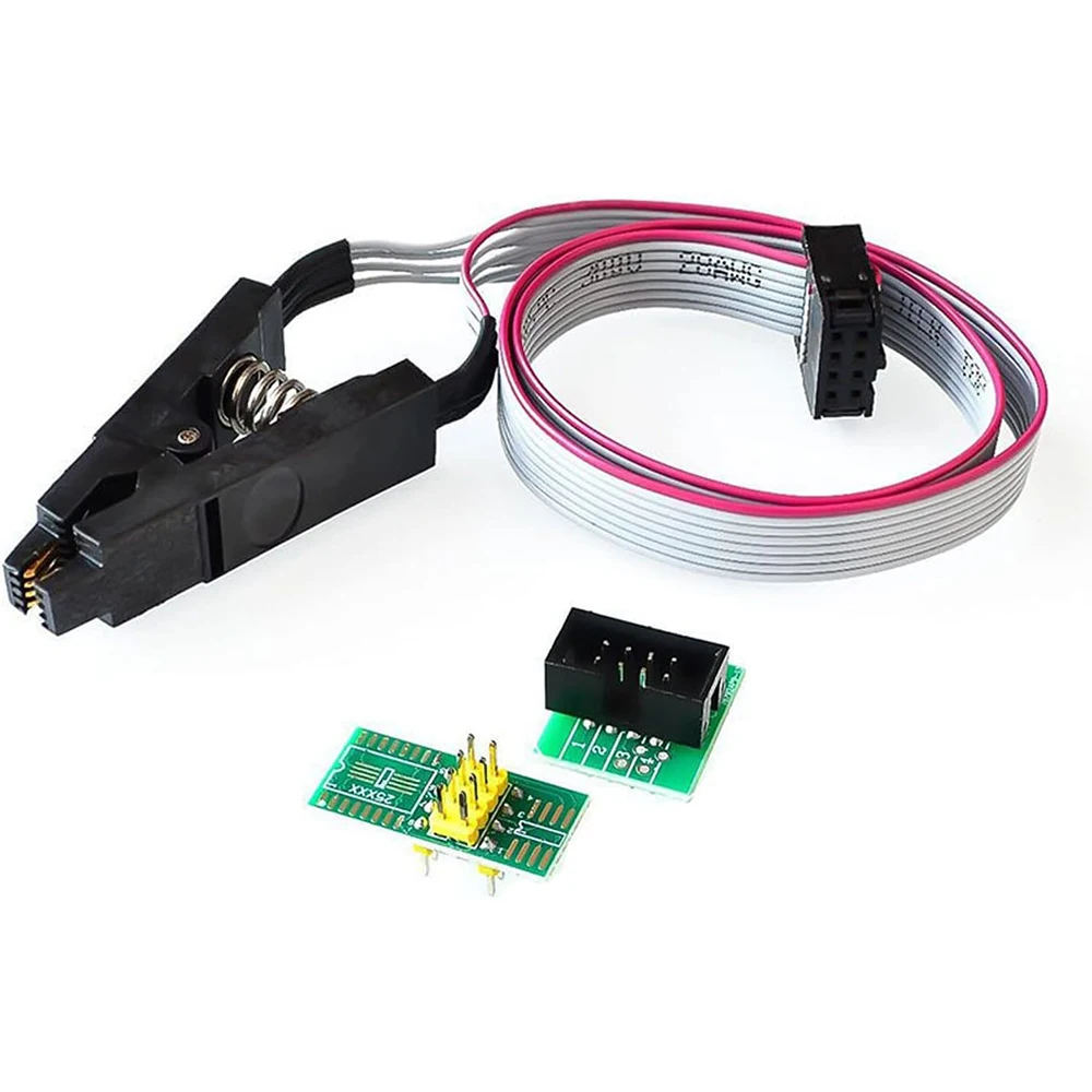 IC Test Clips Socket Adpter SOIC8 SOP8 Flash Chip with Cable Programming Socket Adapter Board Module with 2 Adapter Board