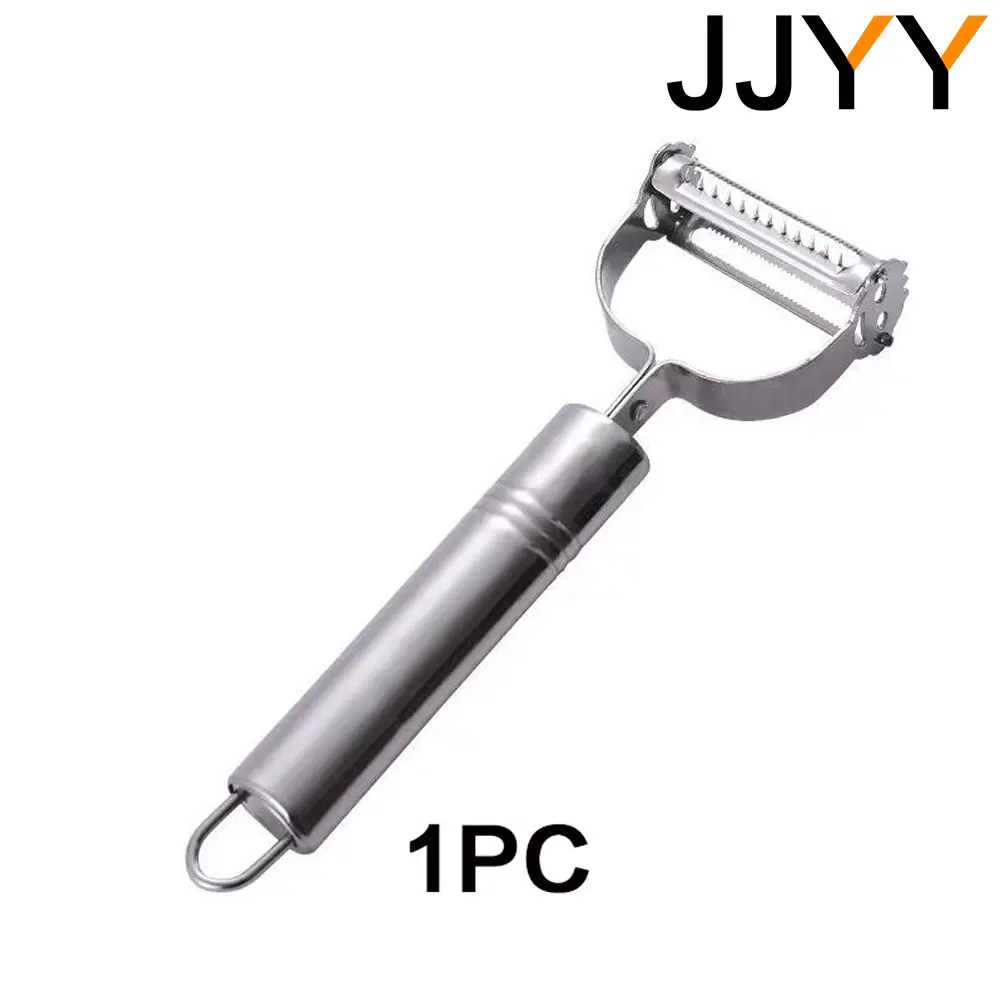 JJYY 고품질 스테인레스 스틸 감자 오이 당근 강판 주방 다기능 야채 과일 필러 야채 슬라이서
