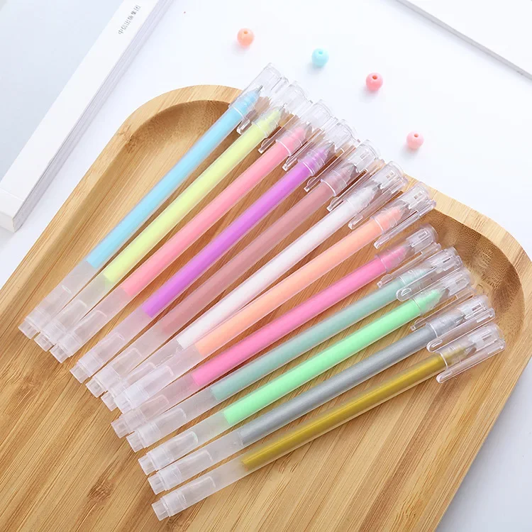 

36pcs Chalk large capacity neutral pen ins color hand account pen student mark high gloss chalk photo album flash pen
