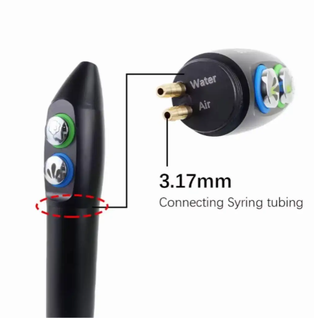 New Metal Three-Way Syringe for Dental Chair, Dental Air Water Spray Gun Handpiece, Replacement Three-Way Syringe Tips