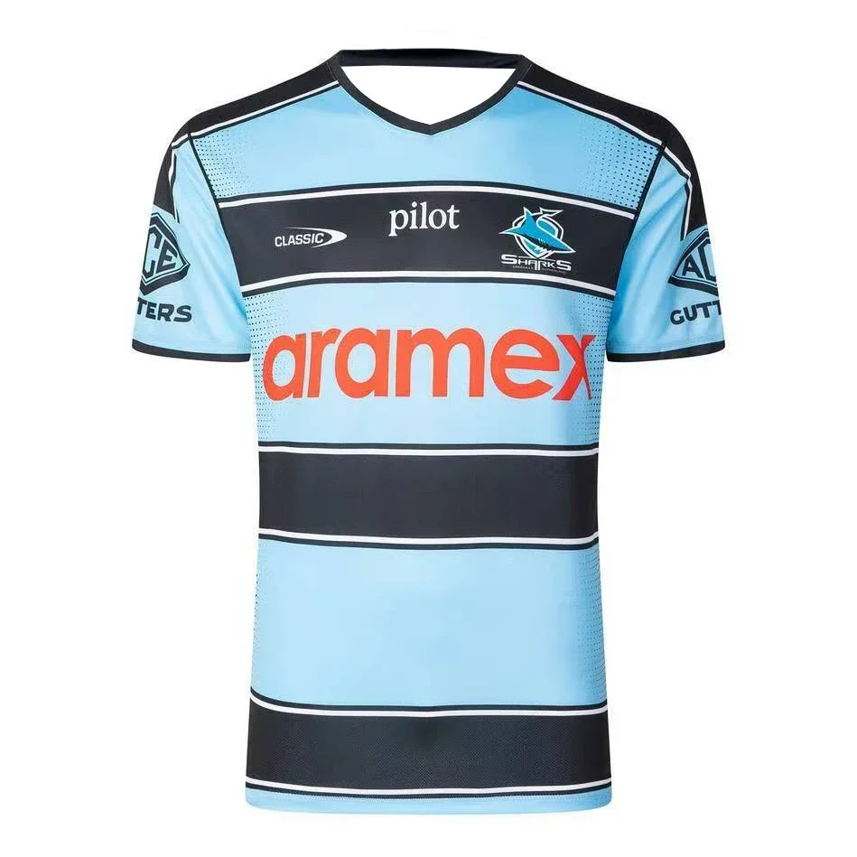 

Новое поступление 202, летняя австралийская футболка NRL Cronulla-Sutherland Sharks, тренировочная майка, детская форма для взрослых и детей, комплект