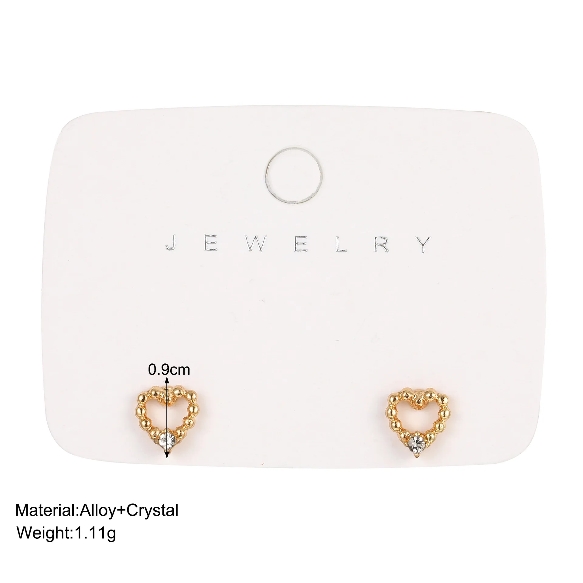 1 Set European American Instagram Fashion Temperament Female Heart Earring, Niche, Light Luxury, Exquisite, Cute Little Earrings