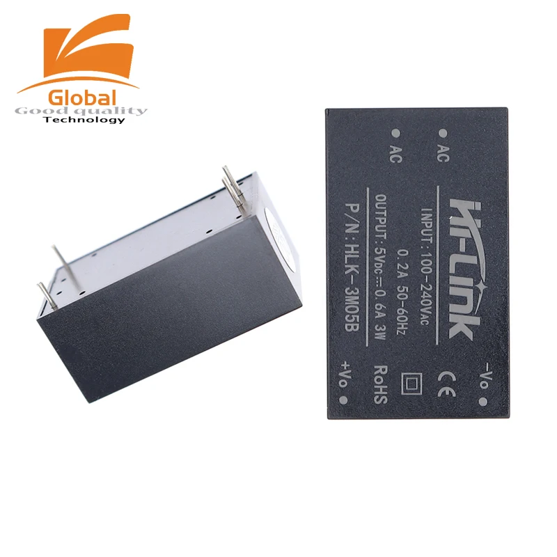 Hi-Link HLK-3M05B low cost replacement of HLK-PM01 isolated converter 220V/110V to 5V 600mA switching power supply module