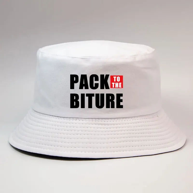 Pack To The Biture Print Summer Reversible Bucket Hat Unisex Adult Daily Sun Visor Fisherman Cap Girl Boy Beach Travel Cool Bob