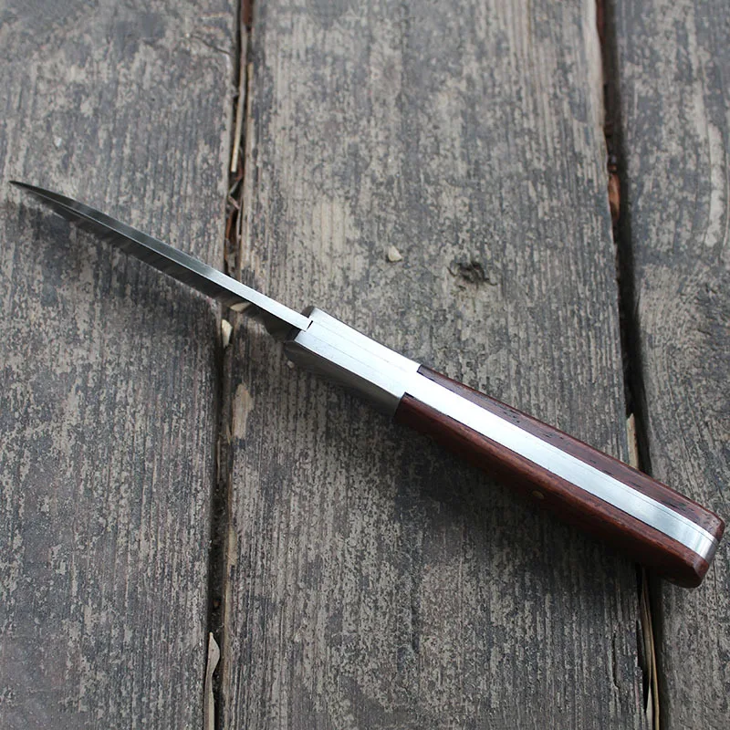 Practical and Versatile German Classic European Style Exquisite Wooden Handle Lockless Folding Sharp Fruit Knife