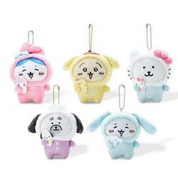 Porte-clés en peluche Anime mignon pour filles, ornements pendentifs, Kawaii Usagi, Melody Kuromi, 10cm