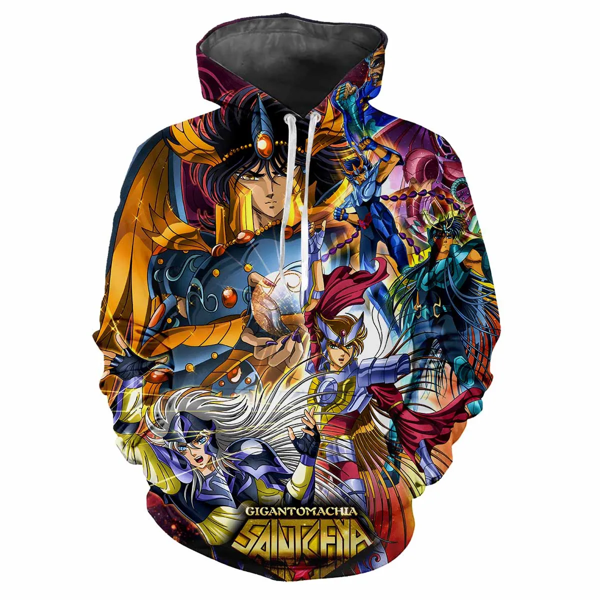 Saint Seiya Classic 3D Harajuku Printed Cartoon Anime Cool Fashion Avant-garde Men Women Soft And Comfortable Trendy Hoodie Top