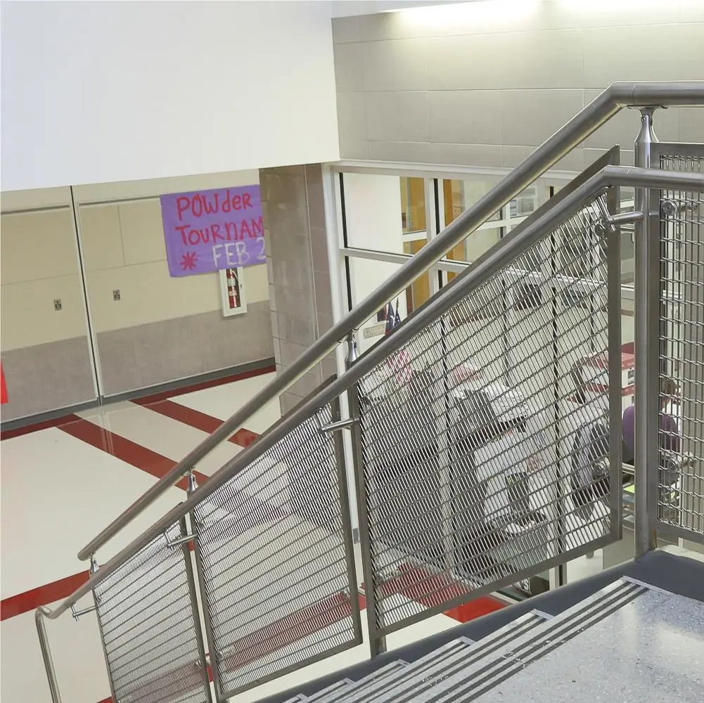 التخصيص الدرابزين الحديثة سياج داخلي Parapet درابزين من الفولاذ المقاوم للصدأ درابزين الدرج الدرابزين الألومنيوم مع مثقب #6