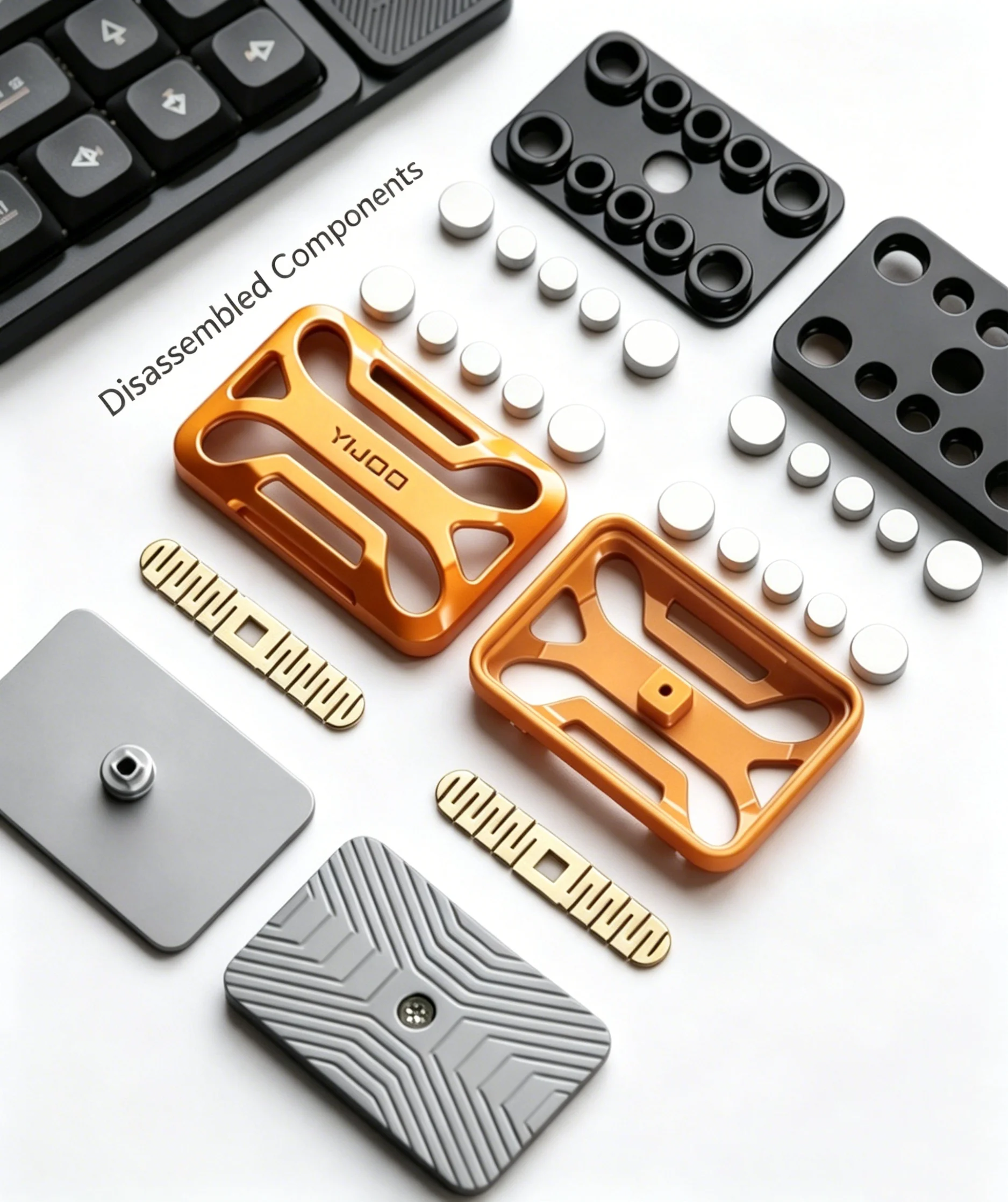 Infinite Position Metal EDC Fidget Slider Magnetic Push Toy Stress Relief Sensory Feedback Fun Gift for Adults Kids Party Favors
