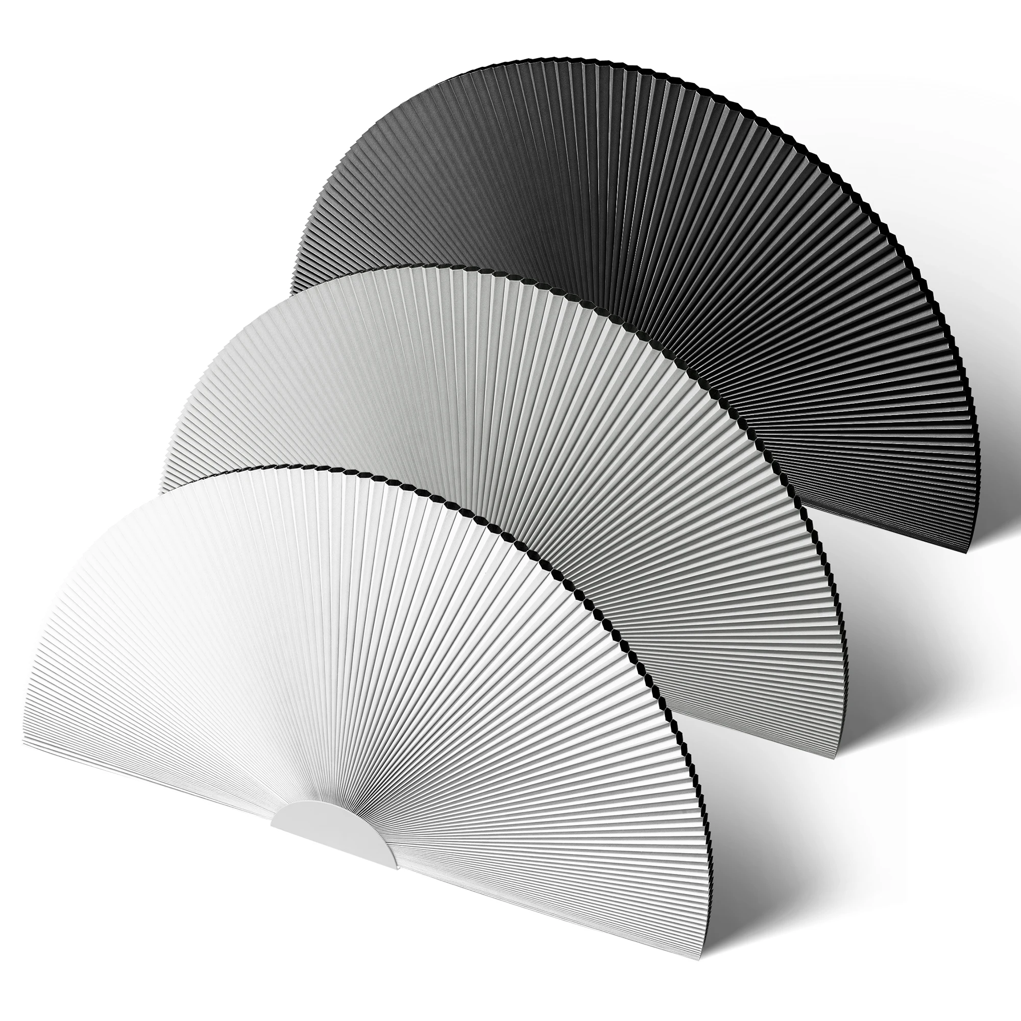 Sinsbest Arch Window Shades Blackout Half Circle Cordless Cellular Shades No Drill Half Moon Honeycomb Blinds for Indoor Window