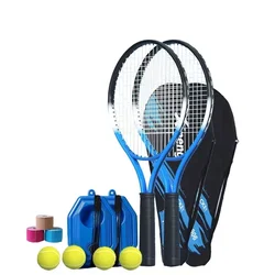 Juego de raquetas de tenis para mujeres y hombres, recreativo para principiantes, 27 pulgadas