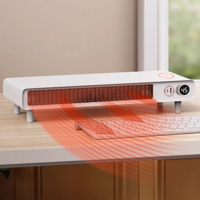 Desktop Warm Air Blower Riser Stand Energy-Efficient Space Heater for Indoor Use, Portable Electric Heaters with Fast Heating