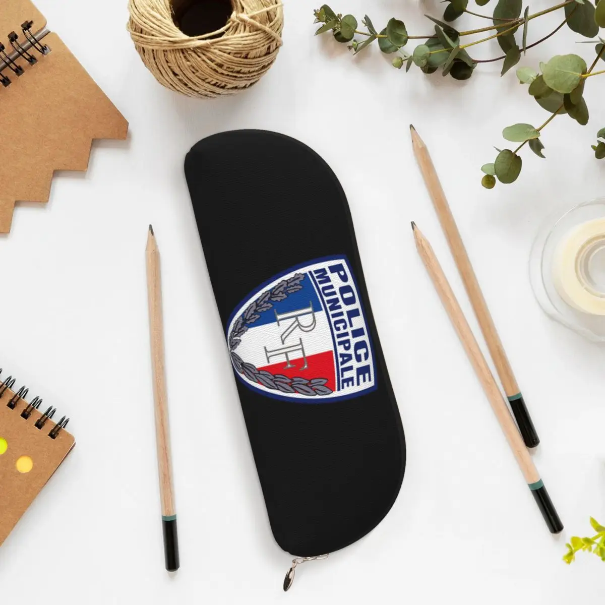 INSEGNE DEL POLIZIA MUNICIPALE FRANCESE Astuccio Portapenne Portapenne Forniture di cancelleria Astuccio per penne Astuccio per regali per ragazzi e ragazze