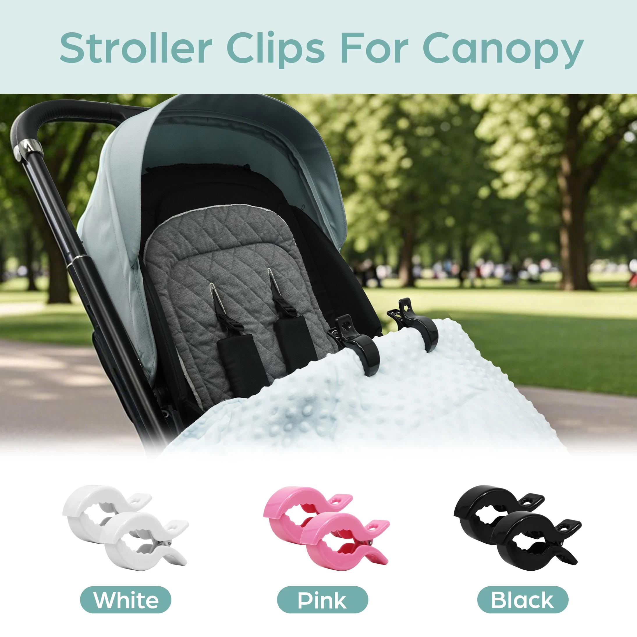 

Multicolor Baby Stroller Clips Crocodile Anti-Drop Clamps for Blankets,Universal Pram/Car Seat Accessories