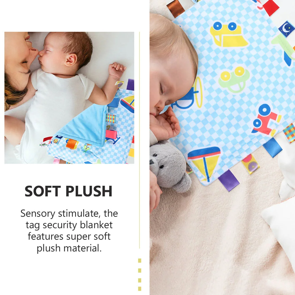 2 Pcs Stuffed Animals for Girls Soothing Towel Plush Blanket Baby Tag Security Comforter Blankets Practical