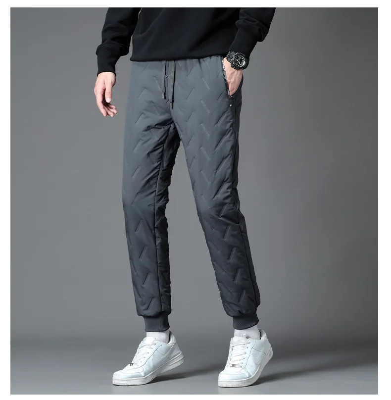 Luxus Marke männer Hosen Warme Plus Samt Verdickt Sport Winddicht Casual Hosen Große Größe Jogginghose Baggy – Detail 18